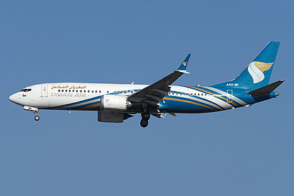 Boeing 737 MAX 8 A4O-MI operated by Oman Air
