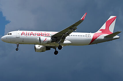 Airbus A320 A6-AUE operated by Air Arabia Abu Dhabi