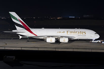 Airbus A380-800 A6-EDV operated by Emirates