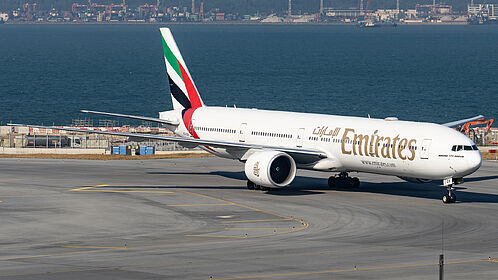 Boeing 777-300ER A6-EQN operated by Emirates