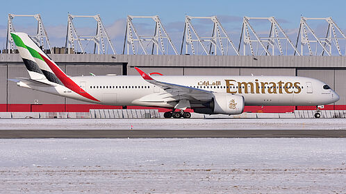 Airbus A350-900 A6-EXK operated by Emirates