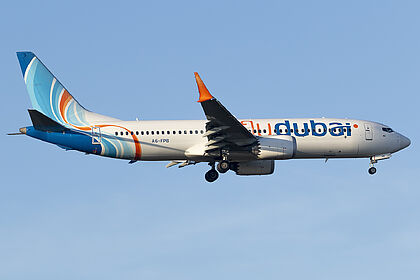 Boeing 737 MAX 8 A6-FPB operated by flydubai