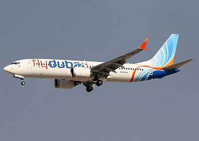 Boeing 737 MAX 8 A6-FQI operated by flydubai
