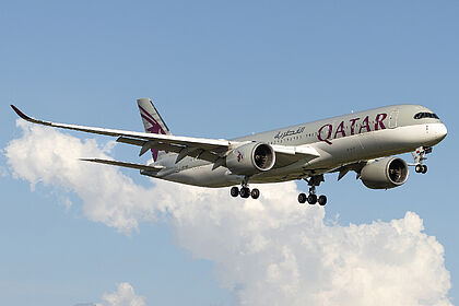 Airbus A350-900 A7-ALE operated by Qatar