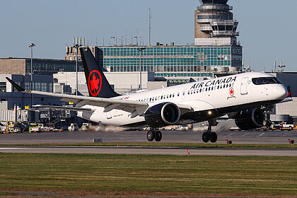 Airbus A220-300 C-FHNB operated by Air Canada