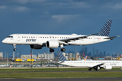 Embraer 195 C-GKQY operated by Porter