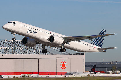 Embraer 195 C-GKYN operated by Porter