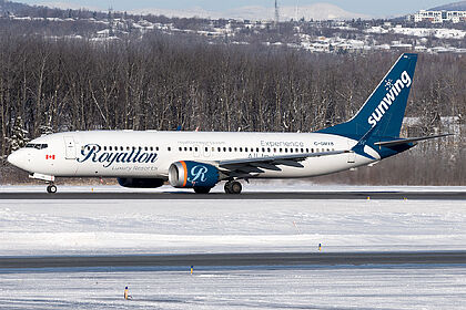 Boeing 737 MAX 8 C-GMXB operated by WestJet