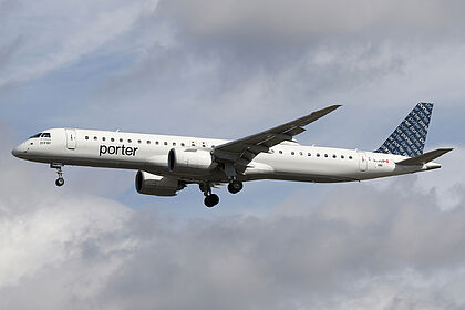 Embraer 195 C-GZQU operated by Porter