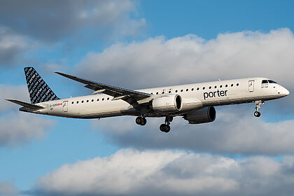 Embraer 195 C-GZQX operated by Porter