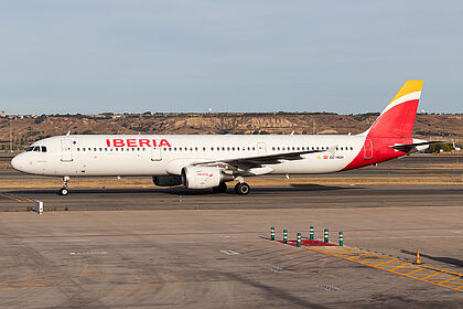 Airbus A321 EC-HUH operated by Iberia