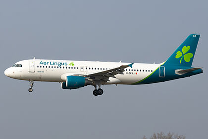Airbus A320 EI-DER operated by Aer Lingus