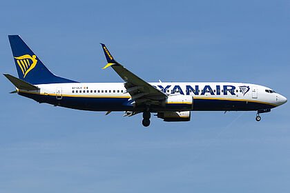 Boeing 737-800 EI-DLV operated by Ryanair