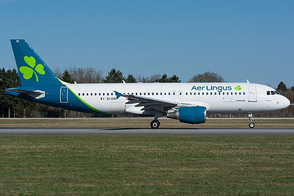 Airbus A320 EI-DVI operated by Aer Lingus