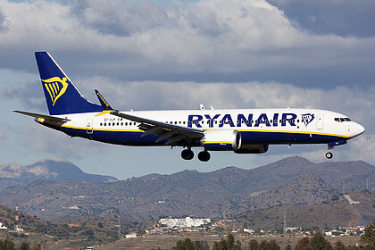 Boeing 737 MAX 8 EI-ILP operated by Ryanair