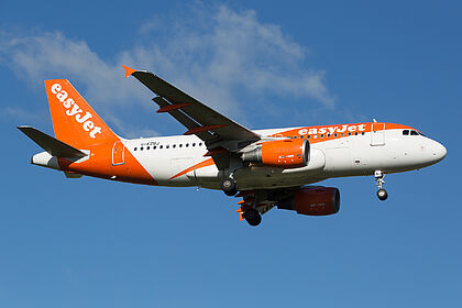 Airbus A319 G-EZBJ operated by easyJet