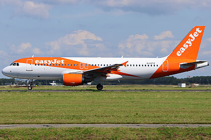Airbus A320 G-EZTZ operated by easyJet