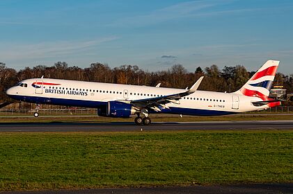 Airbus A321 G-TNEB operated by British