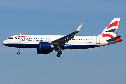 Airbus A320 NEO G-TTSA operated by British