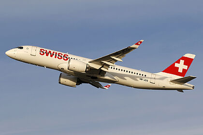 Airbus A220-300 HB-JCG operated by SWISS