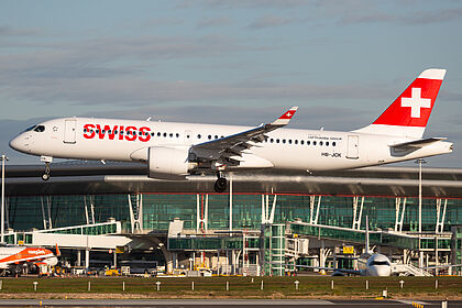 Airbus A220-300 HB-JCK operated by SWISS