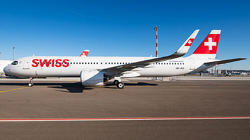 Airbus A321 NEO HB-JPG operated by SWISS