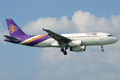 Airbus A320 HS-TXB operated by Thai  International