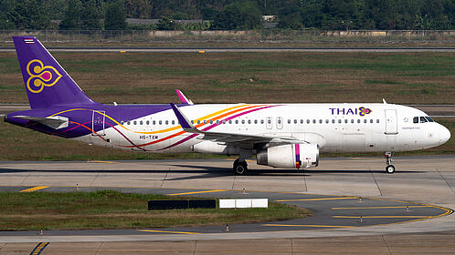 Airbus A320 HS-TXM operated by Thai  International