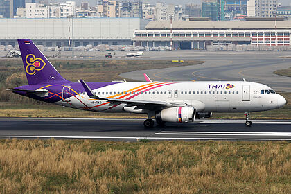 Airbus A320 HS-TXO operated by Thai  International