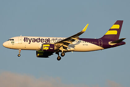 Airbus A320 HZ-FAN operated by flyadeal