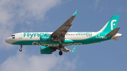 Airbus A320 NEO HZ-NS27 operated by flynas