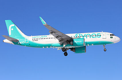 Airbus A320 NEO HZ-NS45 operated by flynas