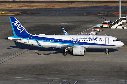 Airbus A320 NEO JA219A operated by ANA