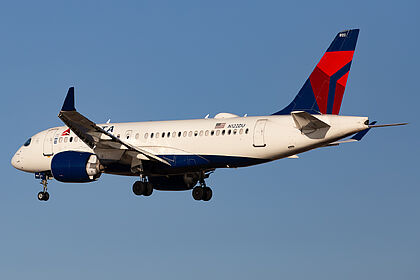 Airbus A220-100 N122DU operated by Delta Air Lines