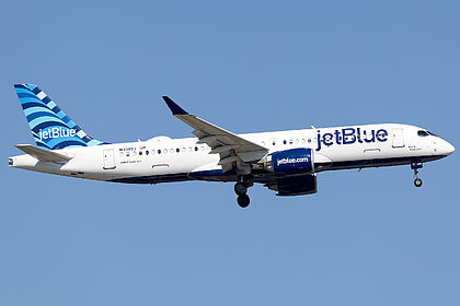 Airbus A220-300 N3085J operated by JetBlue