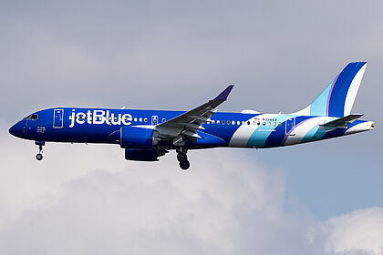 Airbus A220-300 N3244J operated by JetBlue