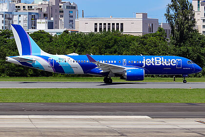 Airbus A220-300 N3261J operated by JetBlue