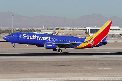 Boeing 737-800 N8329B operated by Southwest