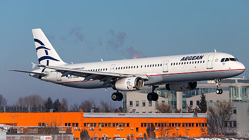 Airbus A321 SX-DGA operated by Aegean