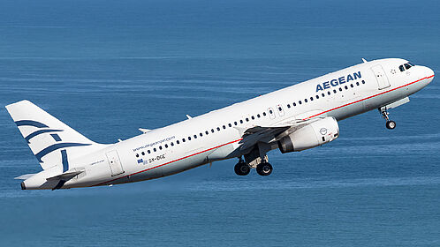 Airbus A320 SX-DGE operated by Aegean
