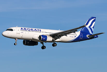 Airbus A320 SX-DGZ operated by Aegean