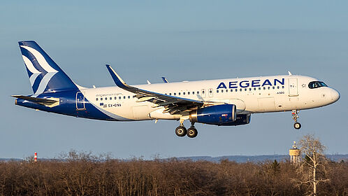 Airbus A320 SX-DNA operated by Aegean