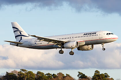 Airbus A320 SX-DVM operated by Aegean