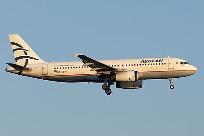 Airbus A320 SX-DVY operated by Aegean
