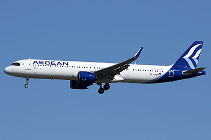 Airbus A320 SX-NAA operated by Aegean