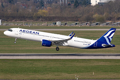 Airbus A320 SX-NAB operated by Aegean
