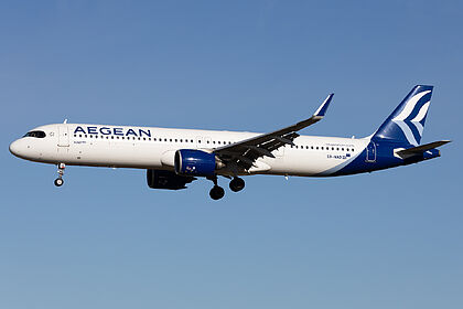 Airbus A320 SX-NAD operated by Aegean
