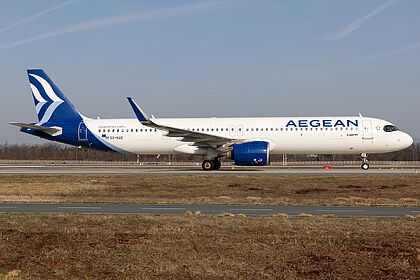 Airbus A320 SX-NAE operated by Aegean