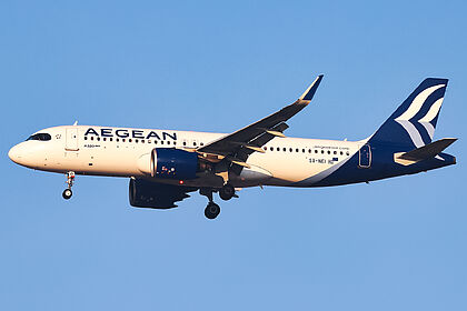 Airbus A320 SX-NEI operated by Aegean