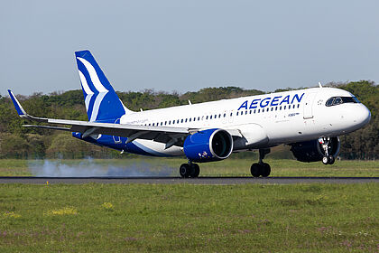 Airbus A320 NEO SX-NEJ operated by Aegean